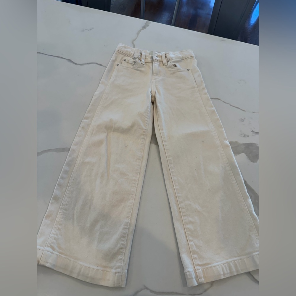 DL1961 Girl’s Wide Leg Cream Jeans